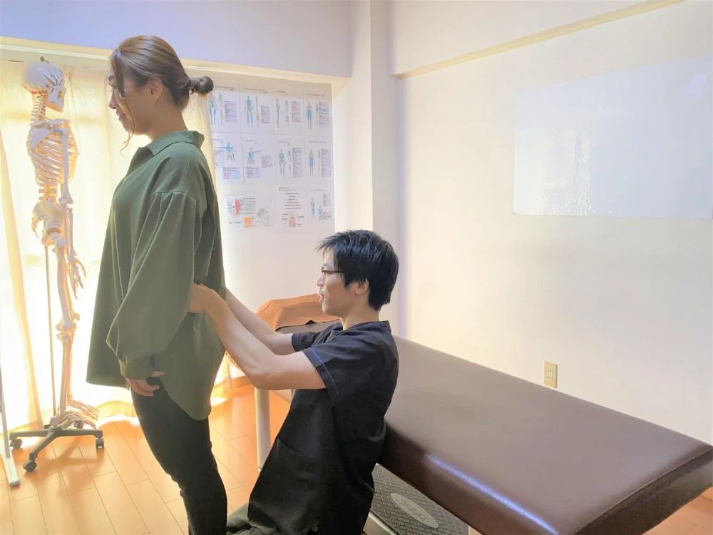 姿勢チェックをしている様子