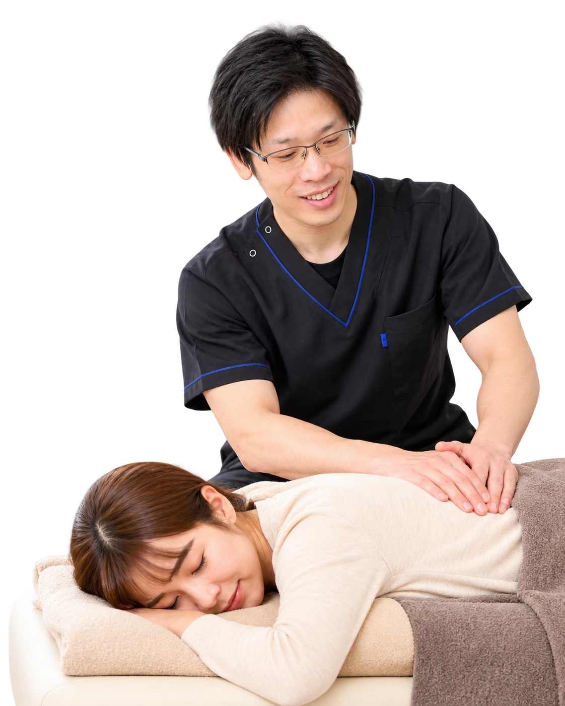 患者の状態に応じた手技の施術例